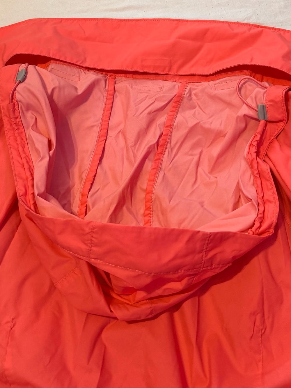 Columbia Women’s Hooded Rain Jacket Windbreaker Coral Pink Size S - Picture 7 of 9